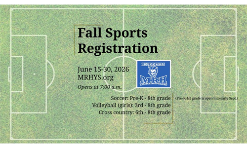 Fall Sports Registration Opens June 15